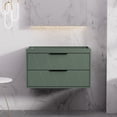 thumbnail image 3 of Bathilde 30" Wall Mount Single Bathroom Vanity with Integrated Sink Top, Zinc Alloy Faucet, Soft-Close Drawers, 3 of 14