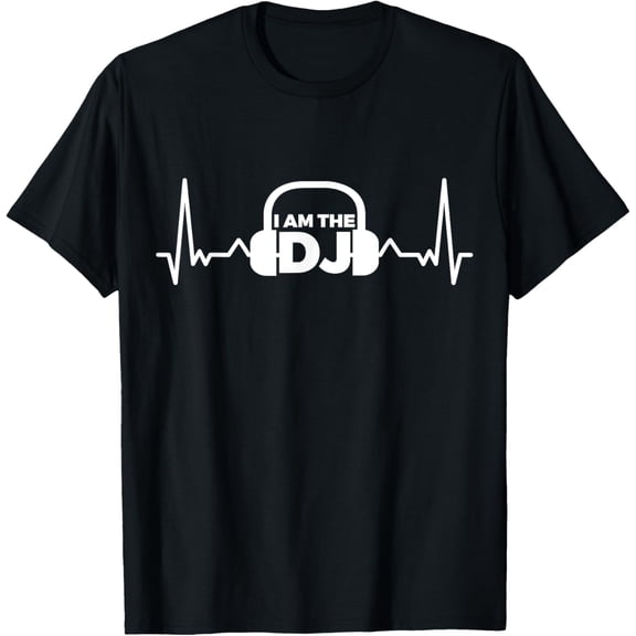 DJ Heartbeat Music Lovers Music Player T-Shirt men and women can wear,black,white,creative gift