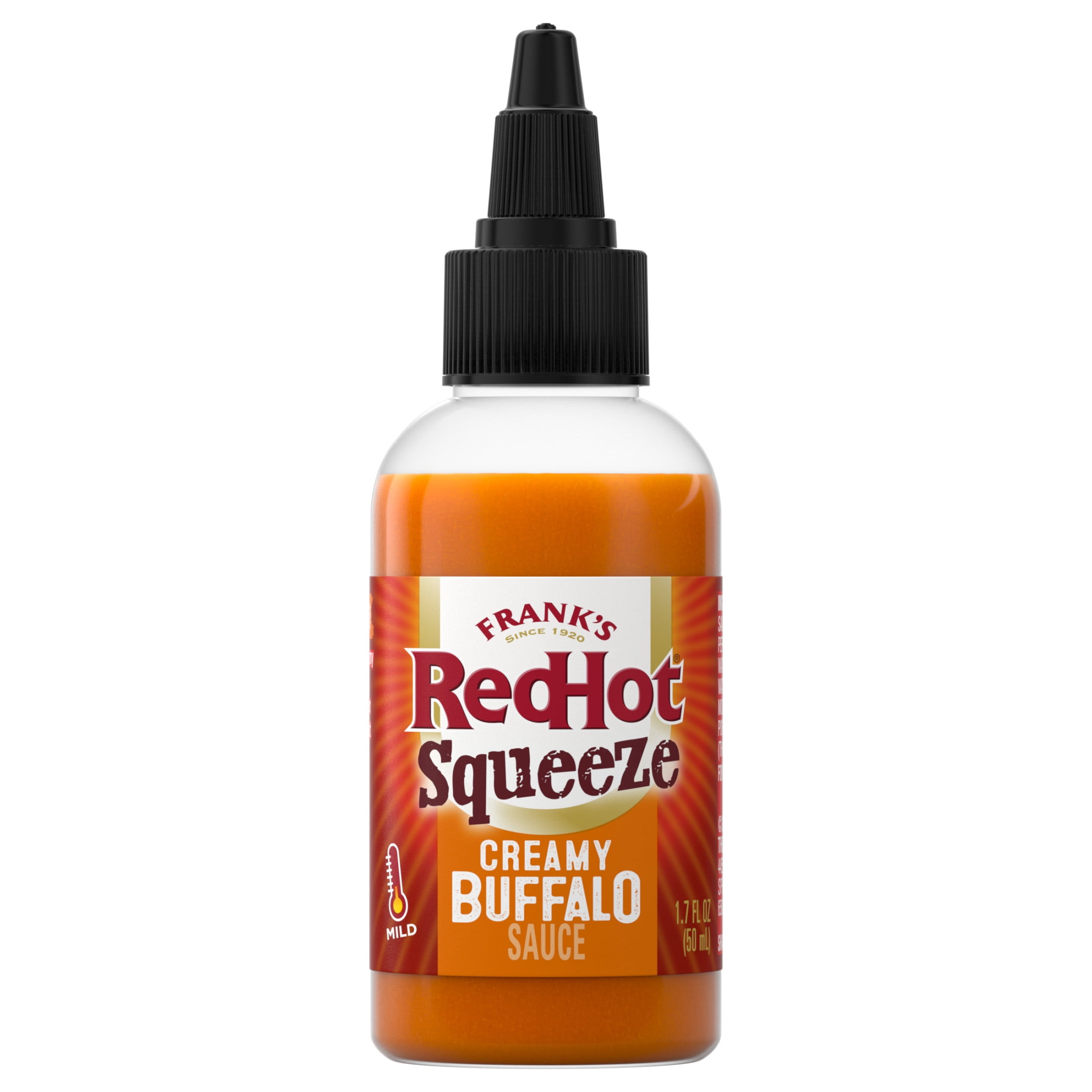 (11 pack) Frank's RedHot Creamy Buffalo Mini Squeeze Hot Sauce, 1.7 fl oz Bottle