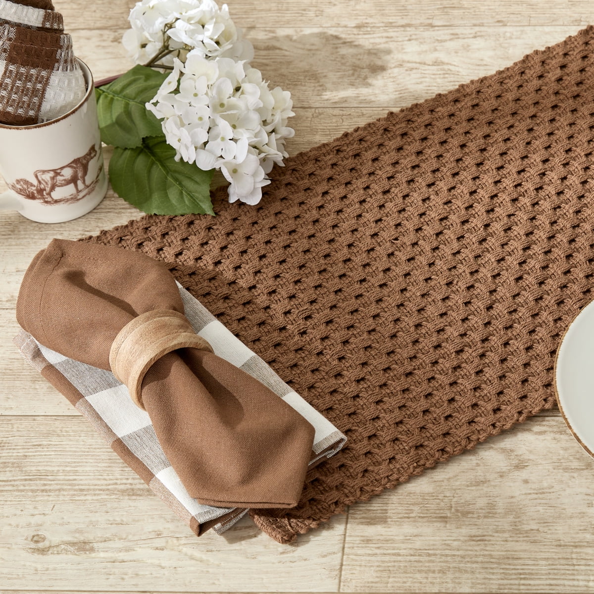 Park Designs Brown Chadwick Table Runner 13" X 36"