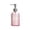 Pink, variant on Luxury Rain Pattern Glass Lotion Pump Dispenser, Refillable Reusable Liquid Bottle for Shampoo Body Wash Hand Soap, Modern Minimalist Decor for Bathroom Vanity Countertop, Clear