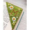 thumbnail image 1 of EVERDIJ Personalized Hand Embroidered Corner Bookmark, Hand Stitched Felt Corner Letter Bookmark, Felt Triangle Bookmark, Cute Flower Letter Embroidery Bookmarks for Book Lovers, 1 of 13