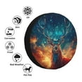 thumbnail image 4 of Logiee Celestial Stag Cosmic Glow Print Spare Tire Cover, Universal Wheel Protectors,Waterproof Dust-Proof UV Sun Wheel Tire Cover,Fit for SUV, RV, Travel Trailer, Truck-15 inch, 4 of 6