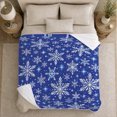 thumbnail image 5 of Starry Winter Snowflake Pattern, Festive Holiday Scene, Warm Flannel Blanket for Living Room and Reading Nook with Detailed Artwork, Art Lovers Friendship Gift, Festive Home Decor, 5 of 9