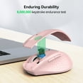 thumbnail image 5 of TECKNET Wireless Mouse, 2.4G USB Computer Mouse with 6-Level Adjustable 4800 DPI, 30 Months Battery, Ergonomic Grips, 6 Buttons Portable for PC, Chromebook, Mac - Pink, 5 of 8