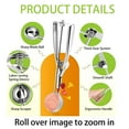 thumbnail image 4 of Ice Cream Scoop, Stainless Steel Ice Cream Scoop, Heated Dishwasher Safe Ice Cream Scooper for Kitchen, Watermelon Melon Baller Scoop Fruit Baller Scoop, 4 of 5