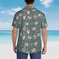 thumbnail image 3 of Lsque Hedgehogs and Flowers pattern Hawaiian Shirt for Men, Unisex Summer Beach Casual Short Sleeve Button Down Shirts-Large, 3 of 9