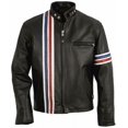 thumbnail image 2 of Genuine Leather Biker Jacket Men Black Leather Motorcycle Jacket Mens Leather Riding Jacket Cafe Racer Leather Jackets Motorcycle Jackets size XS, 2 of 3