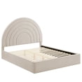 thumbnail image 5 of Platform Bed Frame, Queen, Gray, Velvet, Hotel Bedroom, Modern Contemporary, HB38107, 5 of 9
