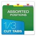 thumbnail image 3 of Pendaflex Reinforced File Folder, Letter Size, 1/3 Cut Tabs, Assorted Colors, Pack of 100, 3 of 6