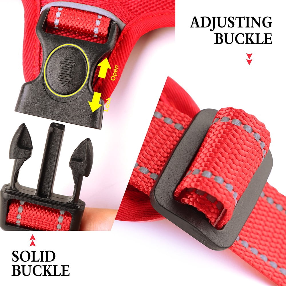 Pet Artist Escape Proof Dog Harness Reflective Adjustable Soft Padded Pet Vest With Comfort Handle