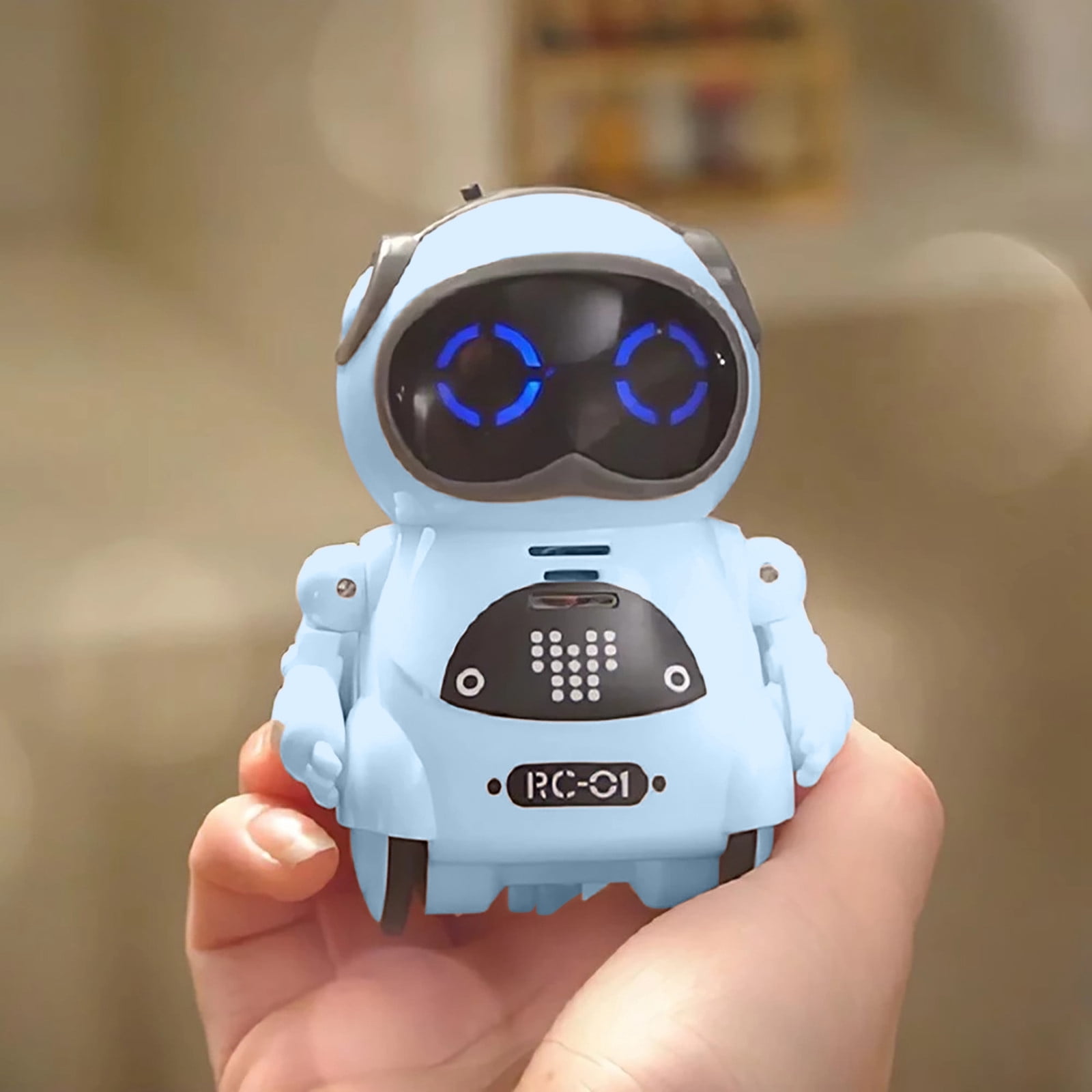 CQCYD Interactive Talking Robot forKids, Voice Recognition RC RobotToy, Mini Pocket Robot with Singing Dancing Storytelling Functions, Educational SmartToyGift for BoysGirls