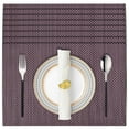 thumbnail image 5 of Placemats Set of 24 for Dining Table, Table Placemats, Rectangular Vinyl, PVC, 18x12 Inches -  Brown, 5 of 7