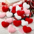 thumbnail image 6 of 12PC Valentine's Day Plush Heart Ornaments Set, Red Pink White Hanging Decorations with Ribbons, Soft Fuzzy Love Heart Decor for Tree, Garland, Gift Wrapping, Party, Wedding, Home Wall, 6 of 9