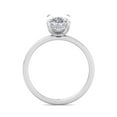thumbnail image 2 of Kirby - Two Tone Moissanite Elongated Cushion Cut Lab-Diamond Engagement Ring with Thin Band and Hidden Halo, 2 of 3