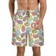 thumbnail image 1 of Balery Glazed Donuts Traje de Baño Estilo Hawaiano para Hombre, Shorts de Secado Rápido con Bolsillos-Large, 1 of 6