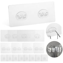16pcs Shower Caddy Adhesive Hooks, EEEkit Shower Caddy Adhesive Replacement Sticker, No Drilling Bathroom Organizer Hook