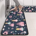 thumbnail image 2 of Kitchen Rugs Sets Of 2,Dark Blue Princess Castle Night Pattern Anti Fatigue Kitchen Mat Rugs Non Slip Washable,Decorative Kitchen Floor Mats for Kitchen,Sink,Laundry,17"x47"+17"x47", 2 of 5