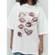thumbnail image 3 of Camiseta estampada de algodón para mujer, ropa de calle de gran tamaño, manga corta, holgada, informal, Verano, 3 of 5