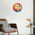 thumbnail image 3 of Battery Operated Analog Wall Clocks Non-Ticking Silent Modern Clock Decorative for Home,Office-Colorful Explosion Of Geometric Shapes Radiating From The Center(14inch), 3 of 4