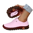 thumbnail image 4 of XIMIN Women Leather Soft Bottom Beef Tendon Loafers Slip-on Orthopedic Shoes Walking Arch Support Sneakers Low Top Lightweight Breathable Running Shoes Comfortable Sneakers, 4 of 8