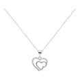thumbnail image 1 of Collar De Corazones Entrelazados Para Mujer De Plata 925 Plateado, 1 of 5