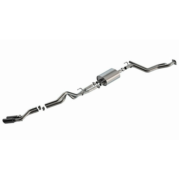 Borla S-Type Cat-Back Exhaust System for 2024  Toyota Tacoma with Coil Springs * Black Chrome Tips