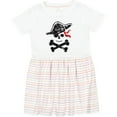 thumbnail image 3 of Inktastic Grunge Pirate Skull and Cross Bones Girls Toddler Dress, 3 of 5