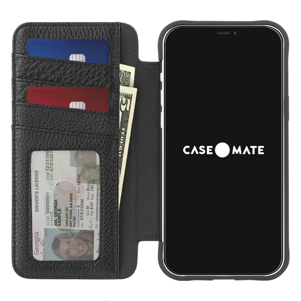 CaseMate TOUGH Leather Wallet Folio Case for iPhone 12 Mini (5G