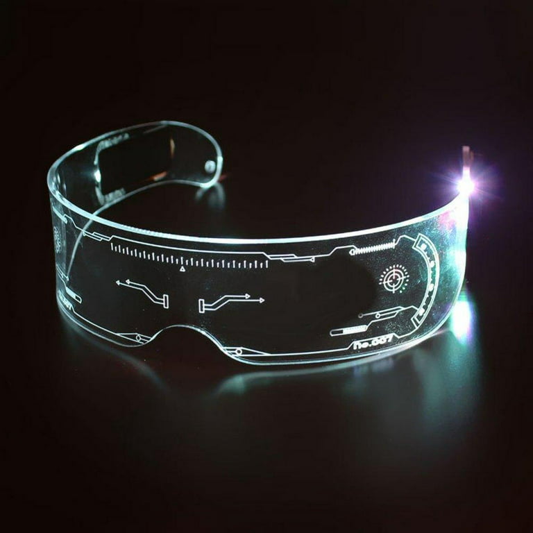 Led Visor Glasses Led Light Up Glasses With 8 Modes For Cosplay Rave  Festivals Halloween Bars Clubs Parties