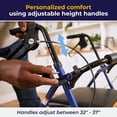 thumbnail image 5 of Andador de aluminio Drive Medical, plegable, con respaldo extraíble, asiento acolchado, ruedas de 15 cm, color azul, R726BL, 5 of 5