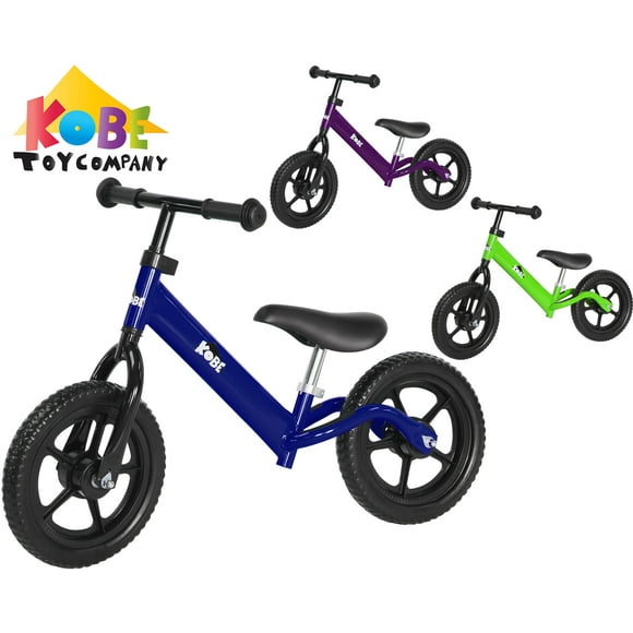 KOBE Vélo de Course Aluminium Balance - Léger Sans Pédales - Vélo d'Entraînement Parfait pour les Tout-Petits et les Enfants - Bleu