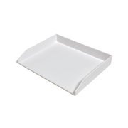 MyOfficeInnovations Side Load Stackable Plastic Letter Tray White 24380383