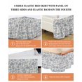 thumbnail image 6 of Pastoral Flowers Ruffle Bed Skirt Queen Size Retro Farmhouse Plant Adjustable Elastic Dust Bed Skirts Wrap Around Bedskirt Wrinkle Free Easy Fit with 18 Inch Drop, 6 of 8
