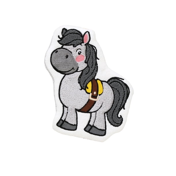 Baño Decorativo Toallas de Mano Año Del Caballo Lindo Patrón 23x20.5cm, Poliéster Rojo, Peluche Absorbente, Colgando para la Cocina Del Baño