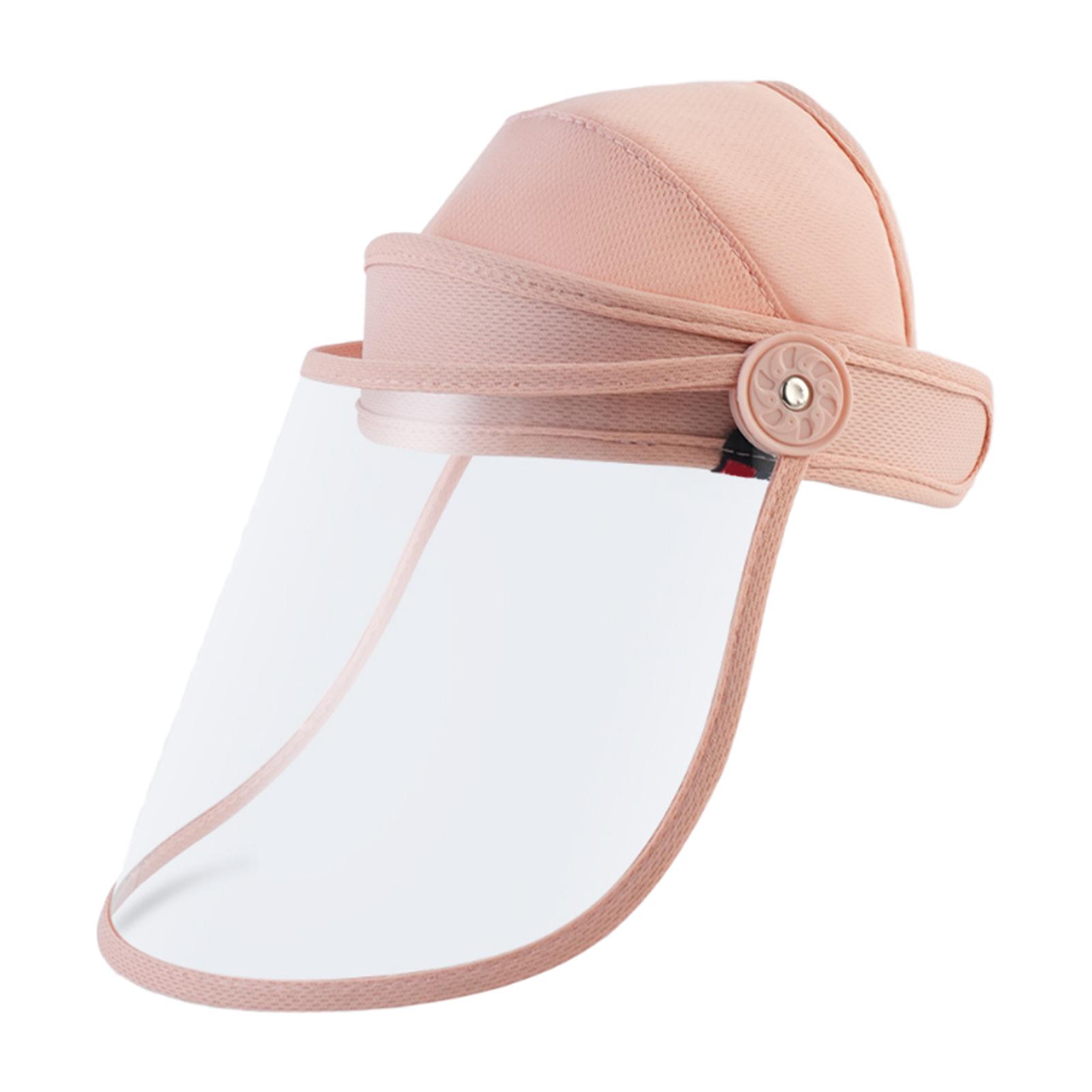 koolsoo Face Cover Face Reusable Women Men Clear Visor Full Face Guard for Weeds Whacking Kitchen Cycling Working Pink