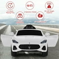 thumbnail image 4 of Gymax 12V Kids Ride On Car Maserati GranCabrio Licensed w/ Remote Control& Lights White, 4 of 10