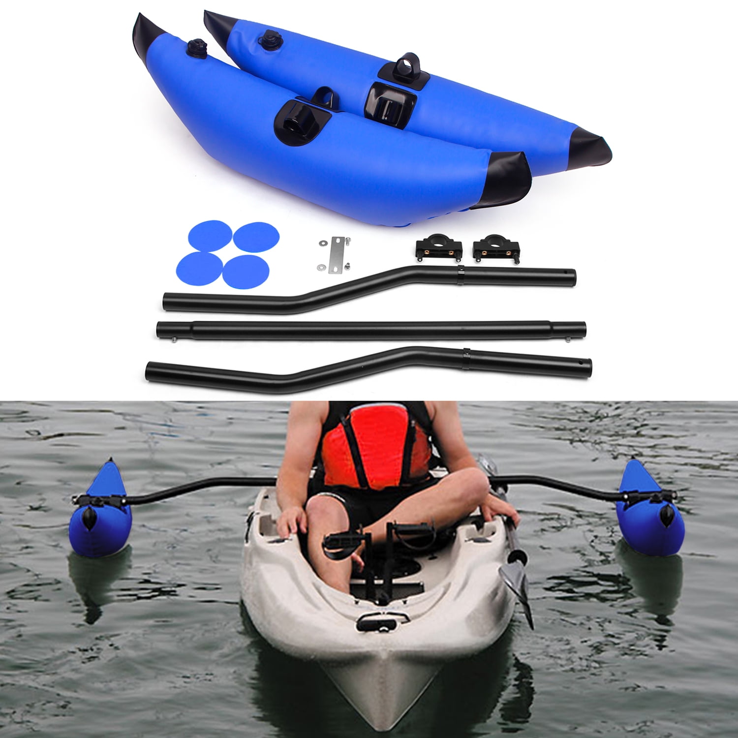 Set 2 PVC Foam Outrigger/Stabilizer Water Float for Kayak Canoe Boat Fishing 