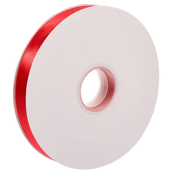 Homoyoyo Red Satin Ribbon Fabric Soft Polyester for Present Wrapping Wedding Decor and Craft Projects