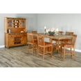 thumbnail image 3 of Home Square 24" Slatback Barstool with Cushion Seat in Rustic Oak - Set of 2, 3 of 8