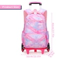 thumbnail image 4 of IvyH Rolling Backpack Large-capacity Wheeled Backpack Waterproof Trolley School Bag,Pink (6 Wheels), 4 of 8