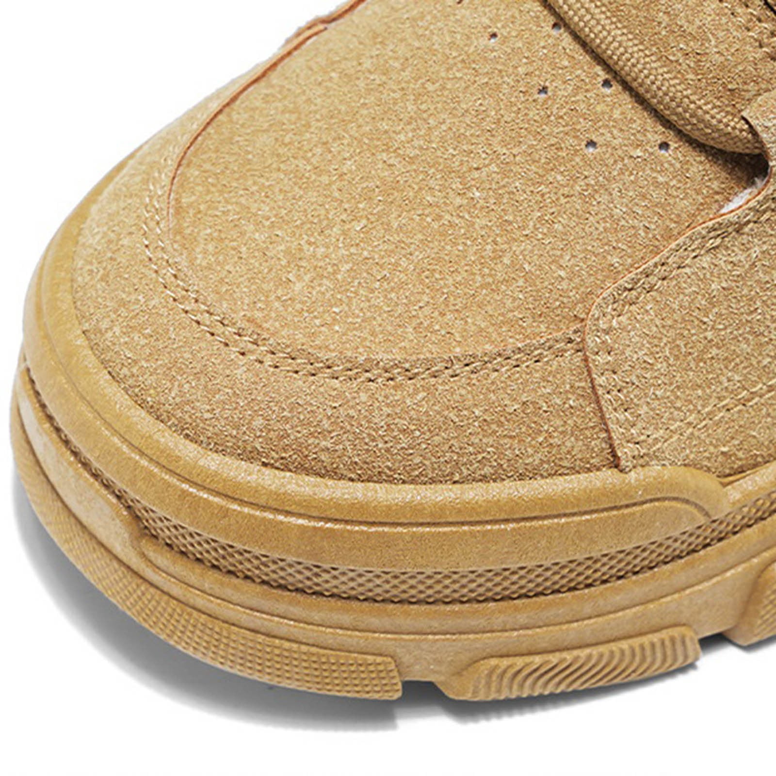 TIREOW Men's Slip On Walking Sneakers Comfortable Hiking High Top Boots Lightweight Shoes Causal Chukka Boots Outdoor Walking Shoes Fashion Men's Boots Work Boots (8.5, Brown)