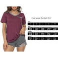 thumbnail image 5 of HTOOQ T-Shirts à Manches Courtes d'Été Décontractés pour Femmes T-Shirt avec Poche, 5 of 5