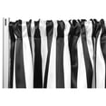 thumbnail image 1 of 1 Pc, Stripe Satin 8Ft H X 58"W Backdrop Panel/Drape - Black & White For Weddings, Quinceaneras, Birthday Celebrations, Or Special Occasion, 1 of 1