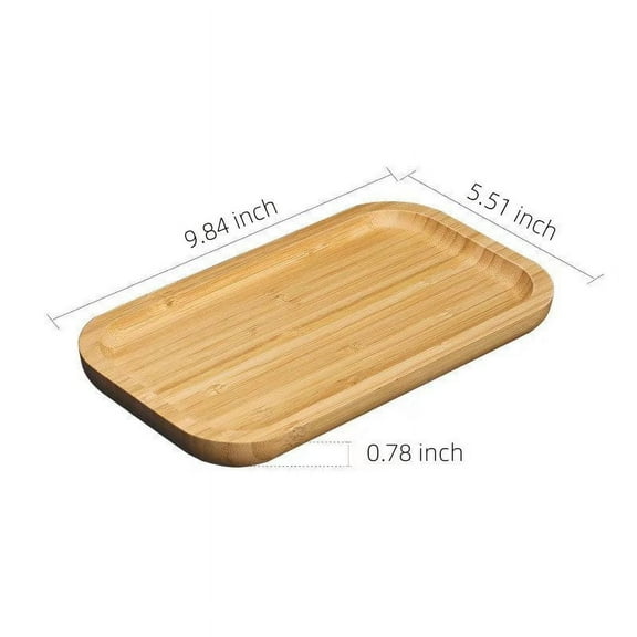 Rectangular Bamboo Serving Tray for Breakfast, Parties, Weddings, Picnics 9 x 5.1 x 0.8 inch