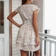 thumbnail image 5 of Vestido estampado floral con escote en V profundo y lazo informal de moda sexy de verano para mujer Pompotops  ghjkhdj15785, 5 of 6