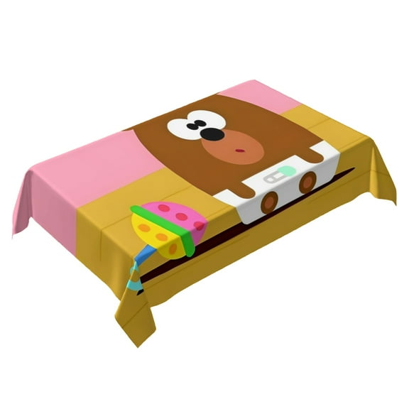 Hey Duggee Themed Square Tablecloth 54 * 72 Inches Durable Stylish