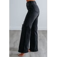 thumbnail image 6 of Joni Risen Women's High Rise Wide Leg Jeans, Distressed Vintage Black, 6 of 6