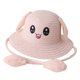 thumbnail image 1 of Sombrero de paja con orejas de moda con orejas que se mueven y saltan, gorras de pescador de protección para Rosa claro, 1 of 9