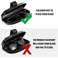 thumbnail image 2 of 2 Packs Car Glasses Holder Sun Visor Glasses Case, Universal Automotive ABS Eyeglasses Holder Protective Box Clip Eyewear Hard Shell Storage Organizer with Magnetic Closure, 2 Credit Card Slot, 2 of 7